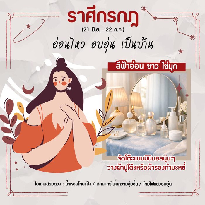 ราศีกรกฎ (21 มิ.ย. – 22 ก.ค.)